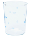 Niko June Blue Soft Serve Dotted Glass Set In White
