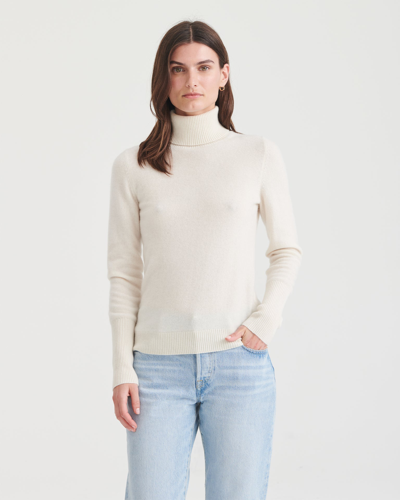 Naadam Cashmere Classic Turtleneck In White