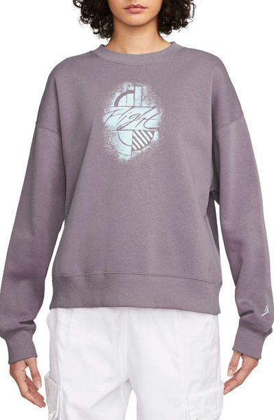 Jordan Women's  Brooklyn Fleece Graphic Crew-neck Sweatshirt In Purple