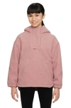 Nike High-pile Fleece Big Kids' (girls') Therma-fit Training Jacket In Pink