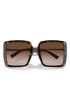 Tiffany & Co 55mm Gradient Square Sunglasses In Brown