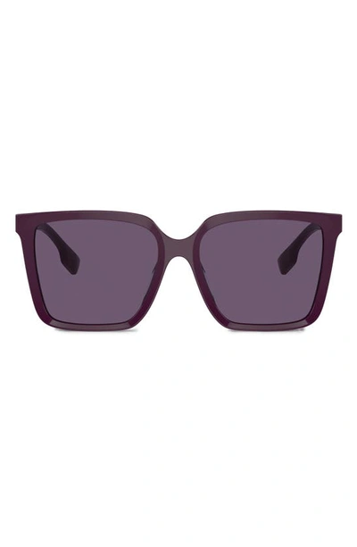 Burberry 57mm Square Sunglasses In Violet
