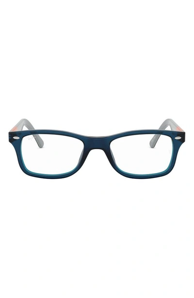 Ray Ban 53mm Square Optical Glasses In Blue