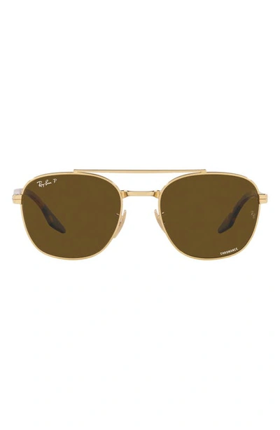 Ray Ban 58mm Square Optical Glasses In Gold Flash