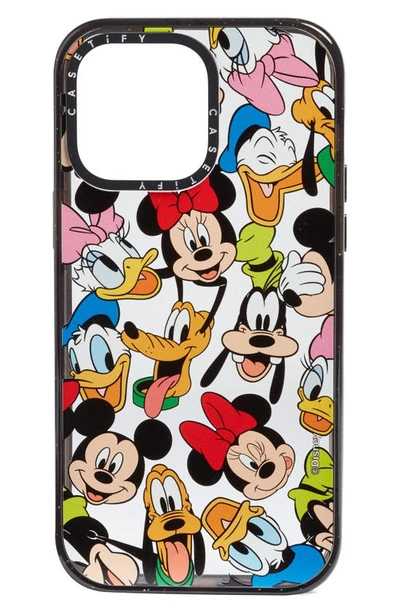 Casetify X Disney Mickey & Friends Iphone 13 Pro/13 Pro Max & 14 Plus/14 Pro Max Case In Clear/ Glossy Black