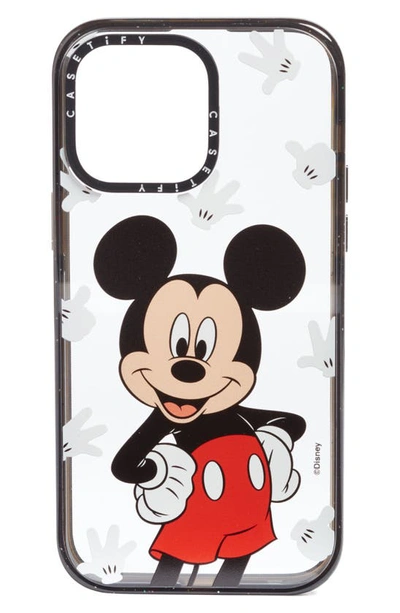 Casetify X Disney Mickey Mouse Iphone 13 Pro/13 Pro Max & 14 Plus/14 Pro Max Case In Clear/ Glossy Black