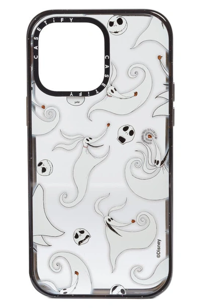 Casetify X Disney The Nightmare Before Christmas Jack & Zero Iphone 13 Pro/13 Pro Max & 14 Plus/14 Pro Max Ca In Clear/ Glossy Black