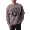 THE WILD COLLECTIVE UNISEX THE WILD COLLECTIVE GRAY NEW YORK JETS DISTRESSED PULLOVER SWEATSHIRT