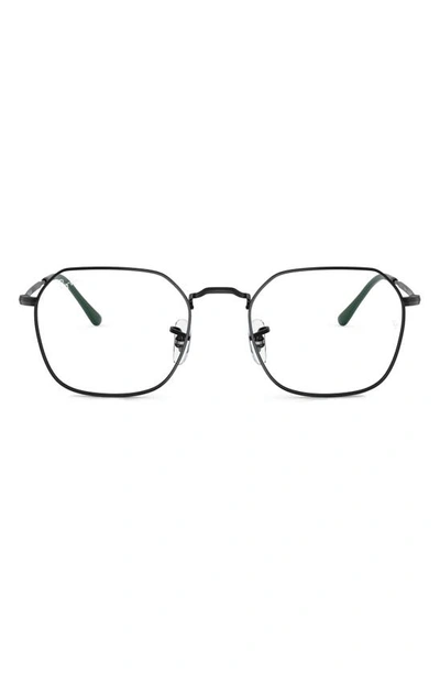 Ray Ban Jim 53mm Irregular Optical Glasses In Black