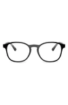 Ray Ban 50mm Phantos Optical Glasses In Trans Black