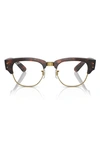 Ray Ban 50mm Mega Clubmaster Square Optical Glasses In Tortoise
