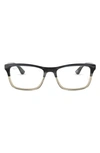 Ray Ban 57mm Square Optical Glasses In Grey Gradient