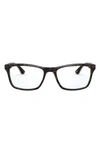 Ray Ban 57mm Square Optical Glasses In Havana