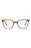 Ray Ban Elliot 48mm Irregular Optical Glasses In Brown