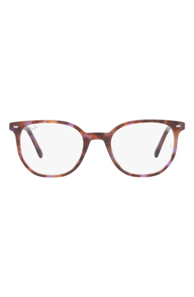 Ray Ban Elliot 48mm Irregular Optical Glasses In Brown