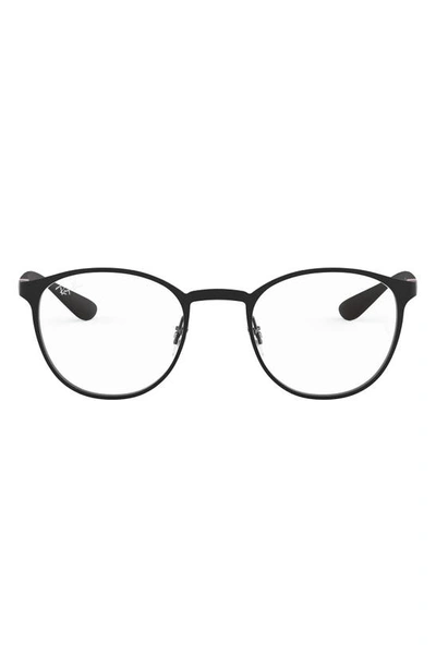 Ray Ban 52mm Phantos Optical Glasses In Matte Black