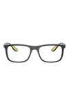 Ray Ban 54mm Square Optical Glasses In Grey