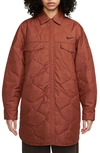 Nike Women's  Sportswear Essential Quilted Trench In Orange