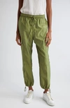 Cinq À Sept Nitsan Parachute Pants In Olive Green