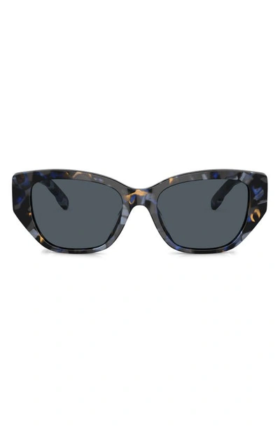 Tory Burch Kira Quilted Acetate Cat-eye Sunglasses In Dark Grey