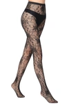STEMS STEMS WILDFLOWER FLORAL FISHNET TIGHTS
