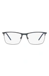 Dolce & Gabbana 57mm Rectangular Optical Glasses In Navy