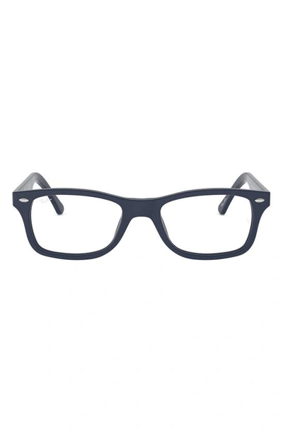 Ray Ban 50mm Square Optical Glasses In Navy