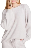 Barefoot Dreams Cozychic Lite Ribbed Raglan-sleeve Pullover In Silver