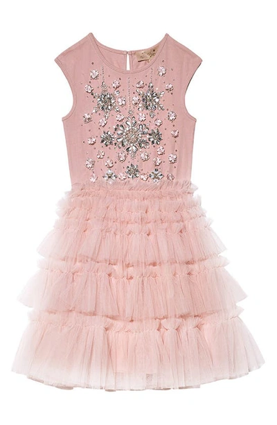 Tutu Du Monde Kids' Winter Sun Embellished Tulle Party Dress In Hazel Pink