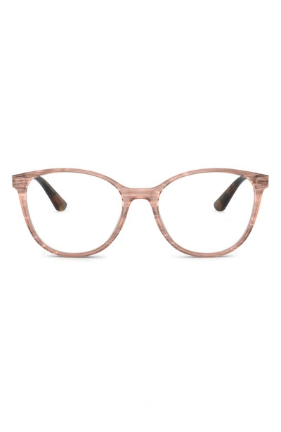 Dolce & Gabbana 54mm Butterfly Optical Glasses In Caramel