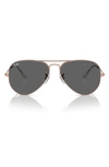 Ray Ban 55mm Pilot Aviator Sunglasses In Dark Grey