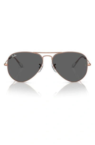Ray Ban 55mm Pilot Aviator Sunglasses In Dark Grey
