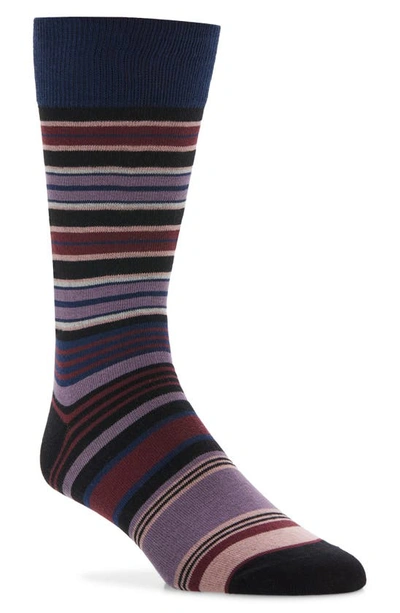 Paul Smith Men's Darby Stripe Crew Socks In Purple