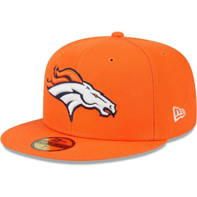 New Era Men's  Orange Denver Broncos Main 59fifty Fitted Hat