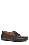 Geox Kosmopolis Grip Penny Loafer In Dark Brown