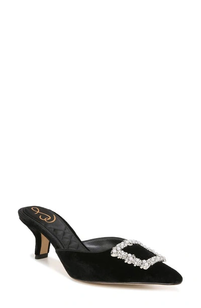 Sam Edelman Brit Luster Pointed Toe Mule In Black