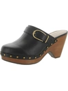 Veronica Beard Hendrix Leather Buckle Clogs In Black