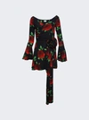Magda Butrym Printed Jersey Mini Dress In Black