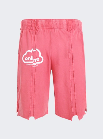 Vetements Online Cut-up Shorts In Pink