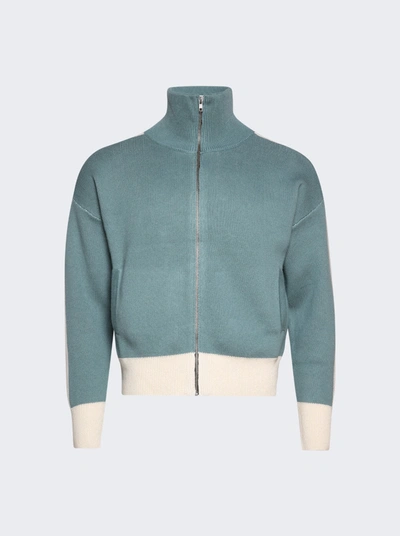 Rhude Rb Knitted Track Jacket In Blue