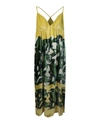 Ferragamo Sleeveless Silk-blend Maxi Dress In Green