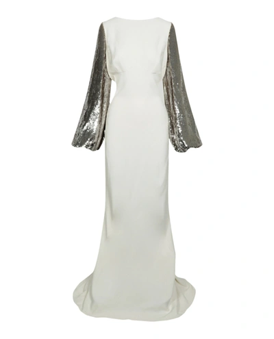 Stella Mccartney Oberon Sequin-embellished Gown In White
