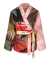 PALM ANGELS MIX PRINT KIMONO SHIRT