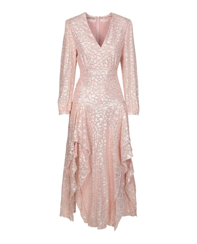 Stella Mccartney Animal-print Asymmetrical Dress In Ballet Pink
