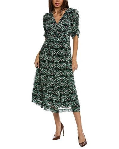 Ba&sh Ba & Sh Tiered Midi Dress In Green