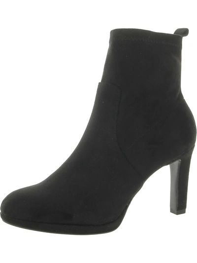 Lifestride Jersey Womens Round Toe Pull On Ankle Boots In Black