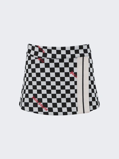 Palm Angels Damier Track Miniskirt In Black