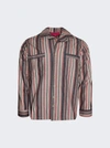 The Elder Statesman Leisure Stipe Shirt In Multi