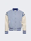 Rhude Jacquared Lightning Bomber Jacket In Blue