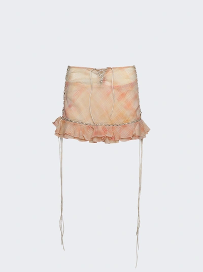 Knwls Scallop Skirt In Pink